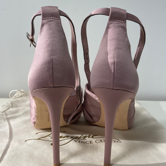 Vintage dusty rose peep-toe pumps - Picture 5 of 6